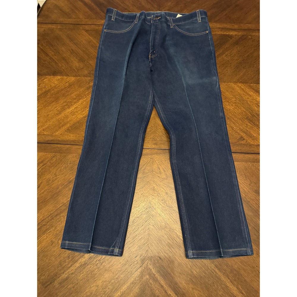 Vintage Levis 517 Orange Tab Jeans Mens 40x34‎ Dark Wash Bootcut Denim Creased
